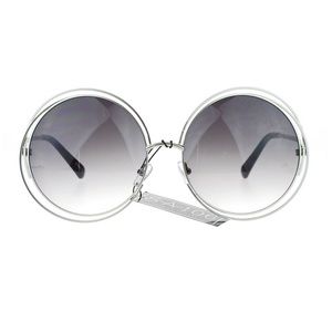 NWT Oversized Round double wire metal rim sunnies